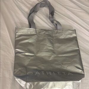 Athleta Silver shopping tote bag size Large